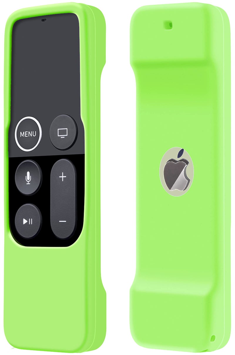 Lambcare Case Compatible with Apple TV 4K/ 4th Gen Remote Light Weight Anti-Slip Shock Proof Silicone Cover for Controller for Apple TV Siri Remote - Chartreuse - Image 1